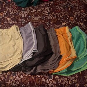 Nike Women's Athletic Shorts - Cream, Gray, Black, Orange, Green